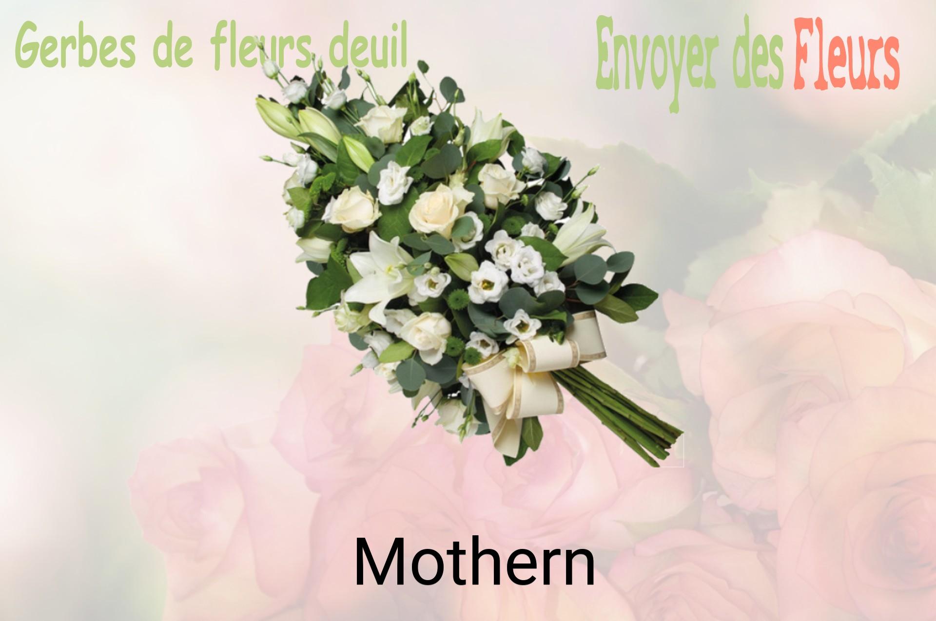 Gerbe de fleurs de deuil livrée à Mothern